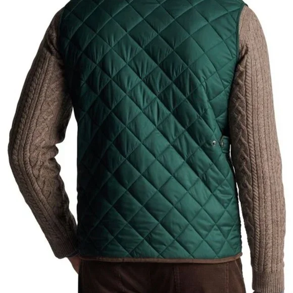 Peter Millar Men's Balsam Green Essex Quilted Travel Vest Size M NWT $228 - Picture 3 of 5